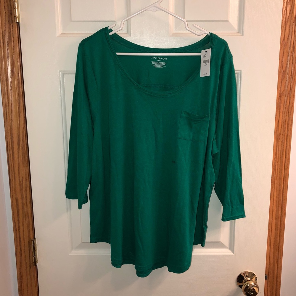 Kelly/Emerald Green 3/4 sleeve shirt